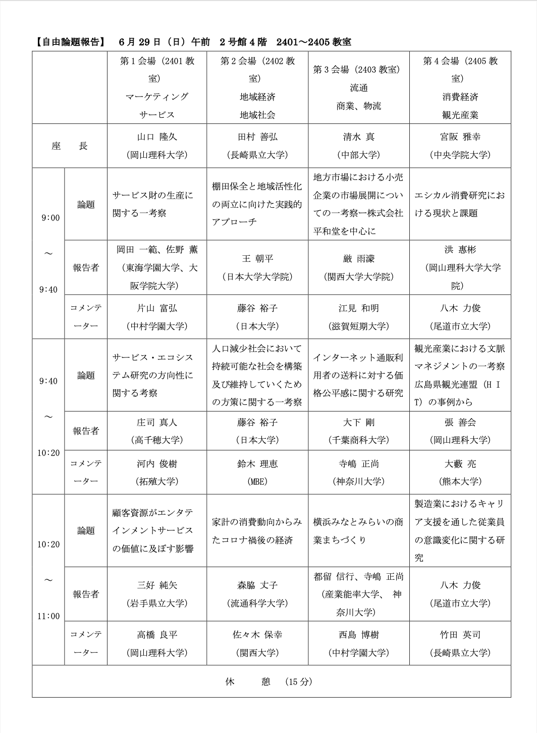 日本消費経済学会第50回全国大会